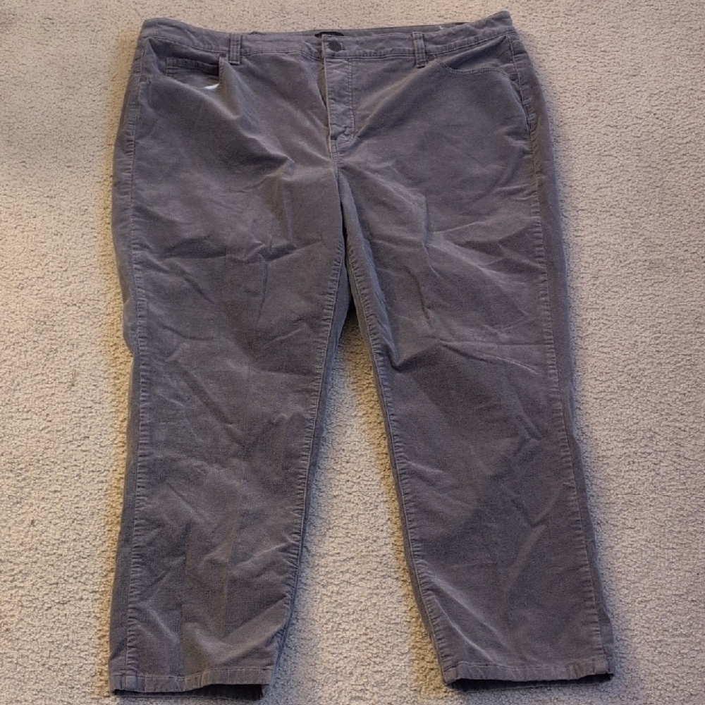 Talbots Brown Corduroy Straight Leg Pants Size 20W